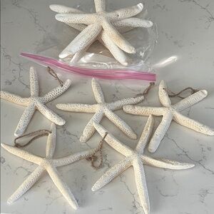 White Starfish Decor Set of 10    5 used as ornaments